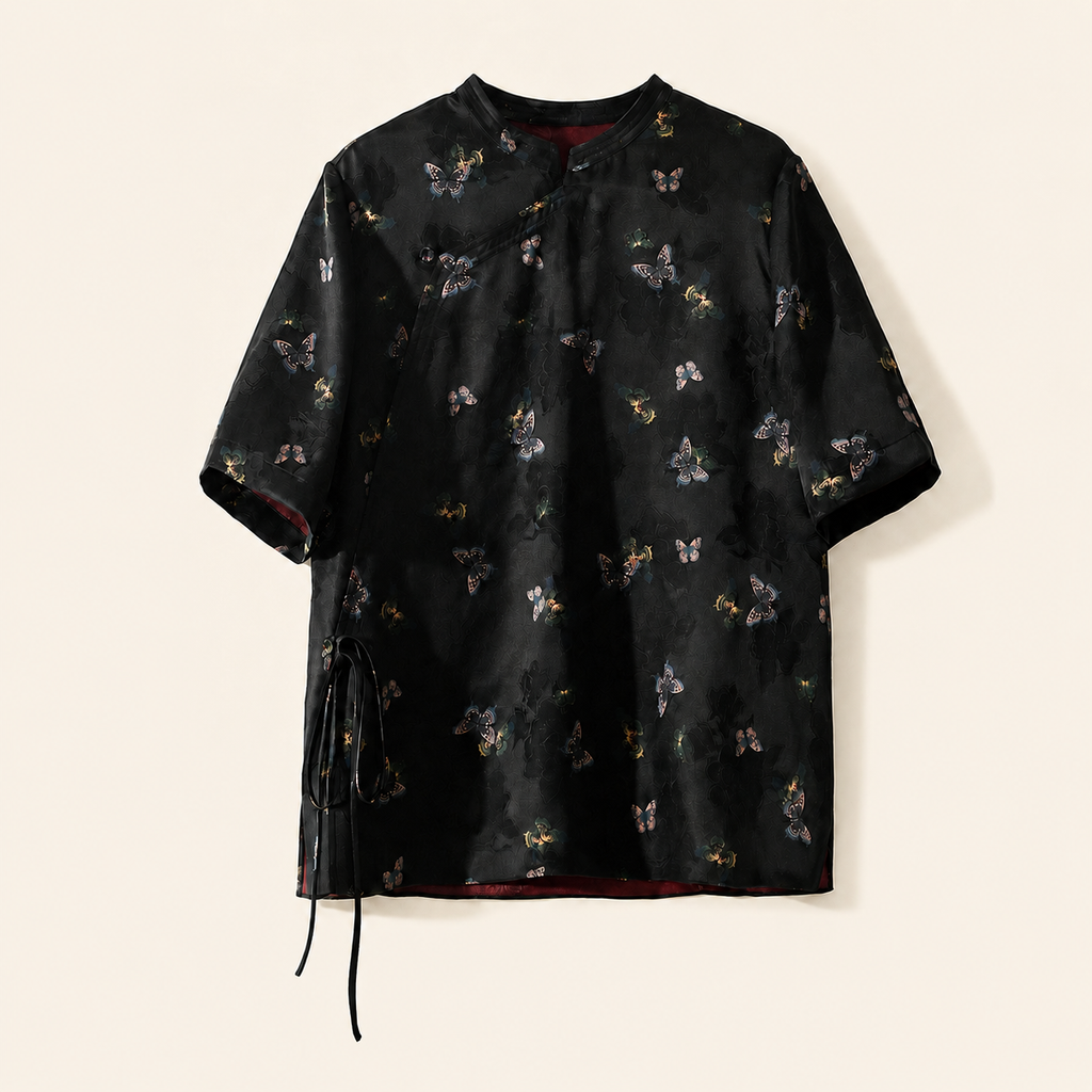 Butterfly Shadow Silk Top