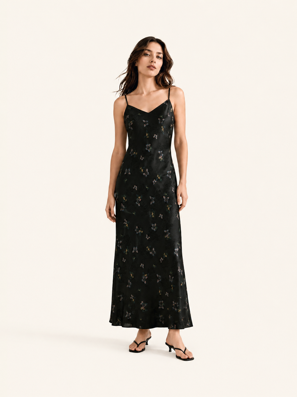 Butterfly Reverie Xiangyun Silk Slip Dress