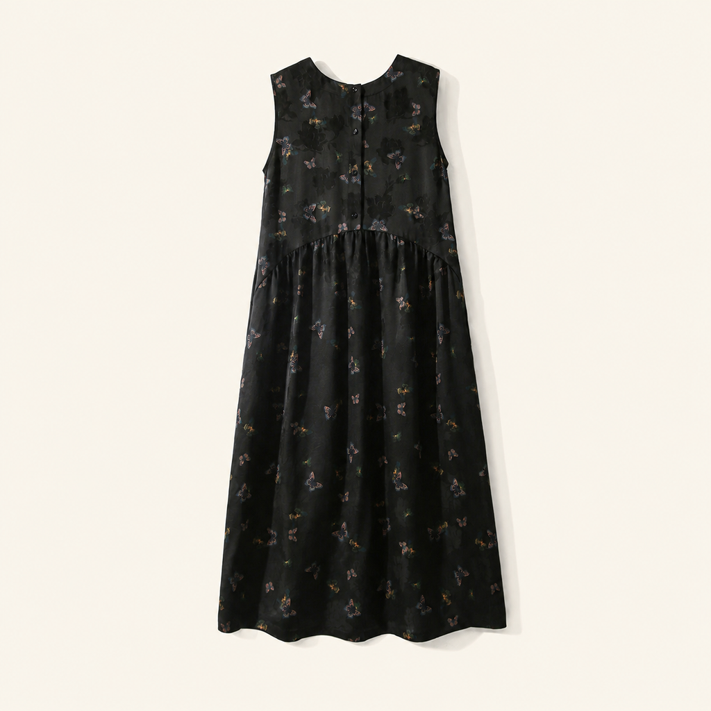 Butterfly Reverie Reversible Xiangyun Silk Dress