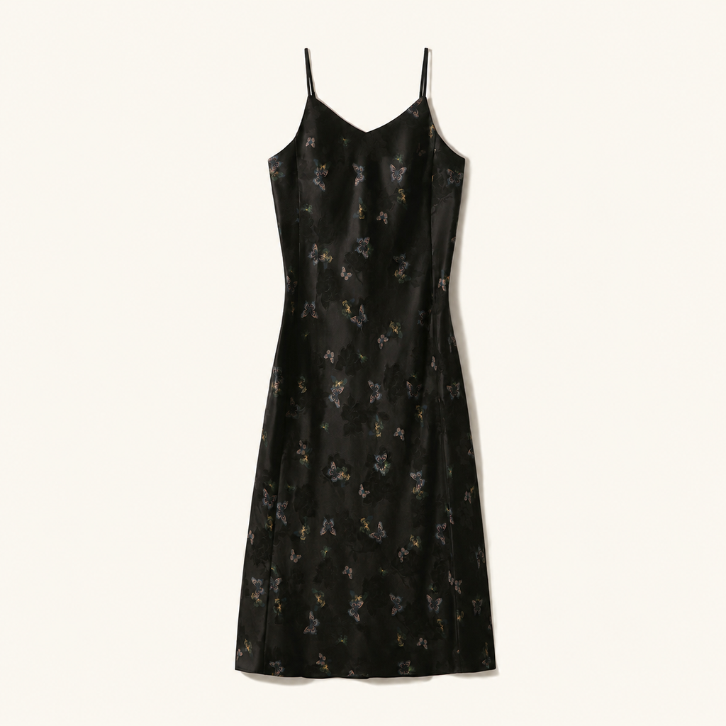 Butterfly Reverie Xiangyun Silk Slip Dress