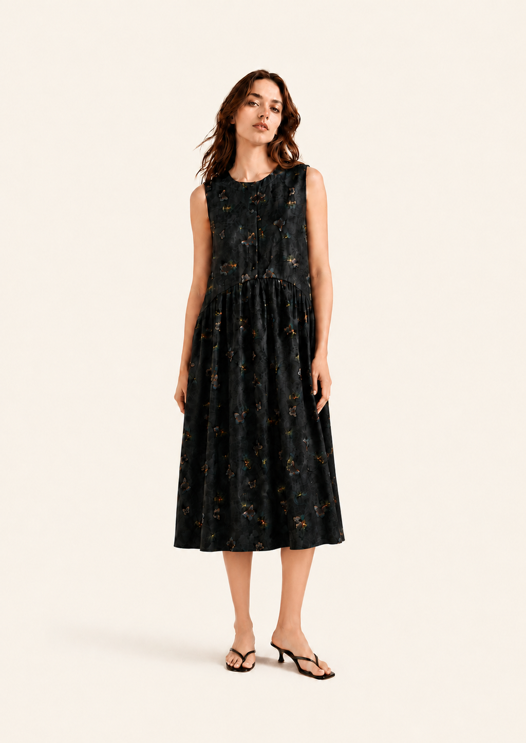 Butterfly Reverie Reversible Xiangyun Silk Dress