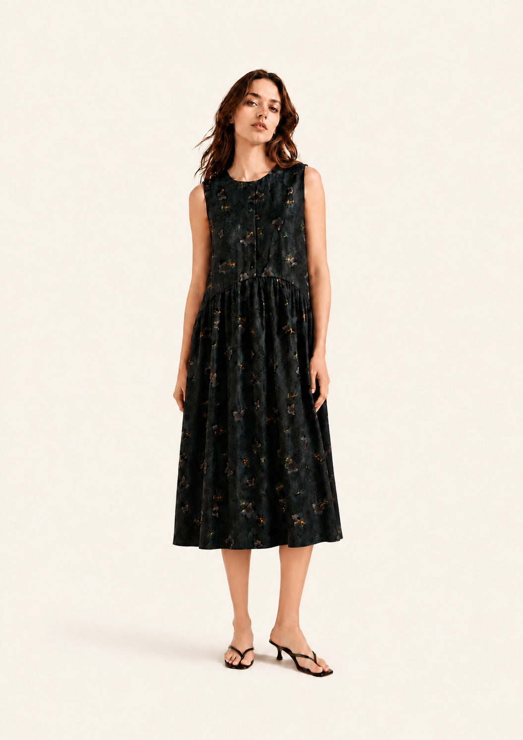 Butterfly Reverie Reversible Xiangyun Silk Dress